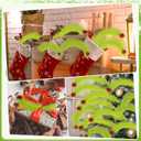 2 x Hananona 30pcs 15" Christmas Picks and Sprays Christmas Tree Filler Green Curly Greenery Stems with Red Ball Xmas Artificial Stems for CraftsTree Decor, Vase Fillers, Home Decorations (30, Green)