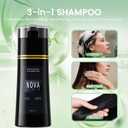 Black Hair Dye Shampoo 3 in 1, Natural Dye Shampoo for Men & Women, Herbal Ingredient Shampoos for Grey Hairs Coverage
