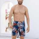 PATPAT Mommy and Me Matching Swimsuit One Piece Leaves Printed V Neck Bathing Suits, M