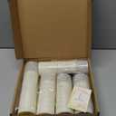 Flameless LED Pillar Candles with Remote Control and Timer, Battery Operated Flickering Electric Candles Set of 5, Crackle Design for Home Decor Wedding Party(D2.2'' x H5''/5''/6''/7''/8'') (Ivory)