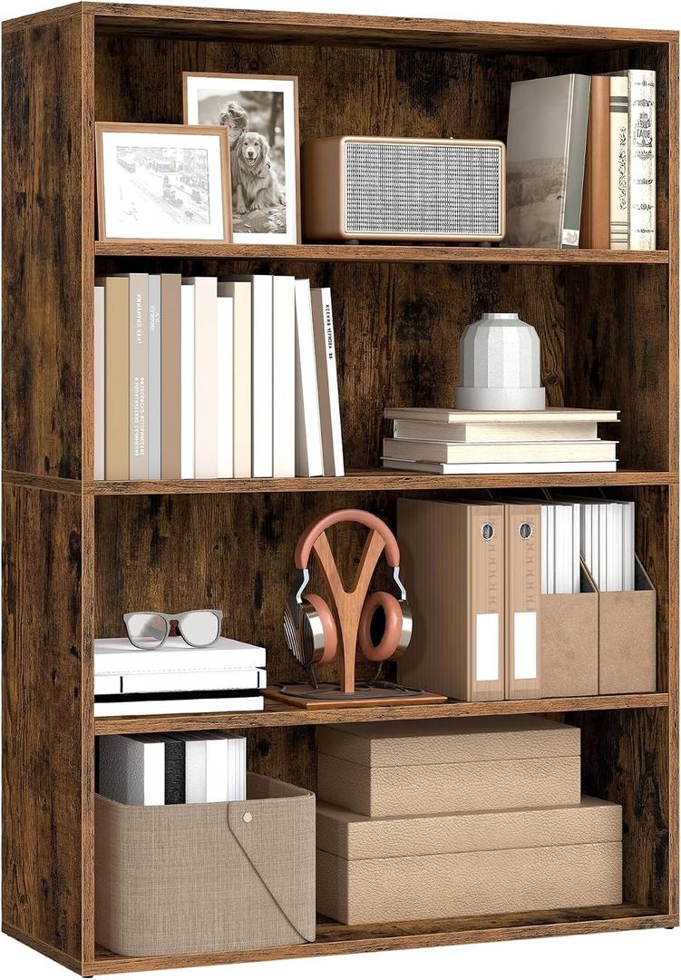 VASAGLE 4-Tier Bookshelf, Storage Organizer, 31.5 x 9.4 x 42.5 Inches