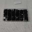 160 Pcs 6 Sizes Cable Snap-in Knockout Insulating Bushing Grommets Assortment Kit, 5/16, 3/8, 1/2, 5/8, 3/4, 1 Black Nylon Plastic Hole Grommets for Wiring, Wire Cord Hose Tubing Protector