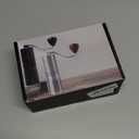 Manual Coffee Grinder with Stainless Steel Burr, Hand Coffee Grinder External Adjustable Grind Setting for Espresso, French Press (Silver)