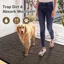 5′ x 7′ Large Indoor Door Mat, Ultra Thin Linen-Look Non-Slip Entryway Rug