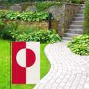 3 x Greenland Burlap Garden Flag,Double Sided 12X18 Inch, Flag Only, for Yard Garden Outdoor Home Decor (Flagpole Not Included)