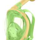 Greatever Snorkeling Gear for KidsIdeal Gifts of Kids Snorkel MaskFull Face Snorkel Mask Kids with Camera MountSafe Breathing for Enchanting Travel (A7-Orange Green)