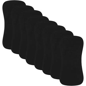 8 Pack Baby Burp Cloths, Unisex for Boys and Girls, Super Absorbent and Soft Towel,Solid Color (Black)