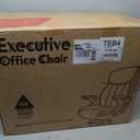 Ylzyxal Office Chair with Airbag Lumbar Support, 90°-160° Reclining Executive Desk Chair for Long Hours Sitting, Adjustable Height & Armrests