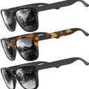 Polarized Sunglasses for Mens Womens - Fashion Men Sun Glasses Shades for Driving Fishing Lightweight UV Protection (Black/Black/Gradient Black)