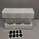 D2scrma 52oz Airtight Glass Square Storage Canister with Bamboo Lid Set of 3 (1550ml) Container Stackable Spice Jar, Kitchen Canister for Flour, Cookies, Cereal and Coffee beans (with Black Lable)