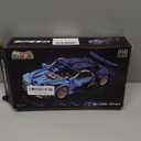 1:18 Technic Super Sports Cars Model Sets - 423 PCS Blue MOC Building Block Car Raceing Engineering Toys - Gift Idea for Adults Boys Girls for Play and Display Collection