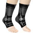 NEENCA Ankle Brace for Pain Relief, 2 Pack Compression Ankle Sleeves Set. Ankle Support Stabilizer for Achilles Tendonitis, Plantar Fasciitis, Joint Pain, Swelling, Arthritis, Sport (Large, Black)