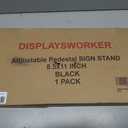 DISPLAYSWORKER Sign Stand, Sign Holder Floor Stand with Heavy Duty Pedestal ,Adjustable Pedestal Poster Stand Aluminum Snap Frame for 8.5 x 11 Inch, Black