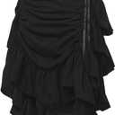 GRACEART Women's Victorian Steampunk Skirt Pirate Costume Burlesque (Black, L)