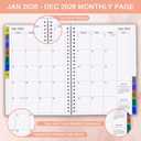 2 x 2026 Planner - Weekly & Monthly Planner Runs January 2026 to December 2026, 6.25" x 8.25", 12 Monthly Tabs, 14 Notes Pages, Inner Pocket, Flexible Cover with Twin-Wire Binding, Planners 2026
