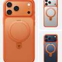 TORRAS for iPhone 17 Pro Max Case with Stand, Camera Control Button, Fit for MagSafe, Military Grade Protection, Translucent Slim Soft Edge Case for iPhone 17 Pro Max 6.9", Orange