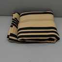 KOZYFLY Striped Front Door Mat 4x6 Ft Brown and Black Front Door Rug Cotton Washable Indoor Outdoor Rug Large Doormats Outdoor Striped Area Rugs for Kitchen Entryway Front Porch