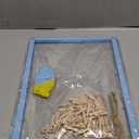 Amyhill Baby Shower Guest Book Alternatives Set for Boys Girls, DIY Gender Reveal Baby Shower Decorations Wooden Photo Frame Keepsake Cloth Shaped Card for 60 Guests Party Activity(Blue)