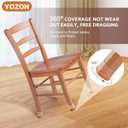 Chair Leg Floor Protectors Chair Leg Protectors for Hardwood Floors Silicone Caps Felt Strengthen Bottom Protection Anti-Scratch Reduce Noise 16 Pack Clear Square L Fit:1-1/8" to 1-9/16" (27-40mm)