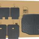 Cargo Mat Compatible with 2015-2019 Ford Explorer 6&7 Passenger 2nd Row 3rd Row Seat Backrest Mat &Trunk mats All-Weather Trunk Liner Custom-Fit for 2015-2019 Explorer Accessories