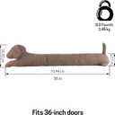 SWISSELITE 36 Inch Under Door Stopper, Decorative Door Noise Blocker, Weighted 3.2 Pounds Animal Air Draft Stopper Soundproof Energy Saver for Door & Window