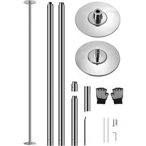 SereneLife Professional Spinning Dance Pole, 45mm Portable Exercise Pole for Fitness  Durable Steel Build, Anti-Rust Finish, Suitable for Home, Club, Gym, Party, Pub