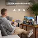 InnoView 16" Portable Monitor 144Hz Portable Gaming Monitor with Protective Sleeve, 1200P FHD External Monitor, Lightweight, Extra Second Screen for Laptop, PS5, Mac, Xbox (Not Includes Adapter)