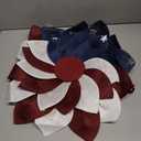 Eraspooky American Flag Wreaths Glory Patriotic USA July 4th Wreath Front Door Window Wall Decoration