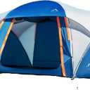 uniHimal Tents for Camping, Waterproof 10 Person Family Tent with Double Layer & 4 Large Mesh Windows, Weather Resistant Easy Setup 2 Room Big Tent for Music Festival, Parties, 18 X 9 X 6.8Ft