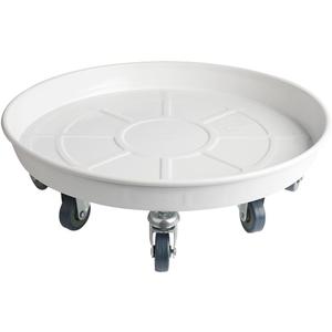 Rolling Plant Caddy Dolly with Wheels, 20" Heavy Duty Plant Stand on Casters for Planters, Wheeled Plant Roller Base for Indoor Outdoor Flower Pot, White, 1 Pack