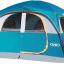 UNP Tents 6 Person Waterproof Windproof Easy Setup,Double Layer Family Camping Tent with 1 Mesh Door & 5 Large Mesh Windows -10'X9'X78in(H) (10 ft x 9ft x 78 inch, blue)