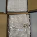 FUTEI Beige Decorative Throw Pillow Covers 18x18 Inch Set of 2,Soft Chenille Striped Textured Cushion Covers,Home Decor for Couch Bed Living Room Office Car