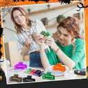 Janinka 12 Set DIY Halloween Hair Claw Clips Kit Resin Claw Hairpin with Polymer Clay Beads Hair Clips with Strong Hold Non-slip Banana Barrettes Aesthetic Hairpin for Women Craft DIY Party Supplies