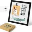 JAPBOR Pet Memorial Picture Frame - Loss of Dog Cat Memorial Gifts with Collar Holder, Collar Frame Sympathy Remembrance Gift, Pet Death Passing Away Passed Bereavement Hanging Standing Photo Keepsake