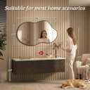 Irregular Asymmetrical Wall Mirror 26x48 Inches Decorative Tempered Glass