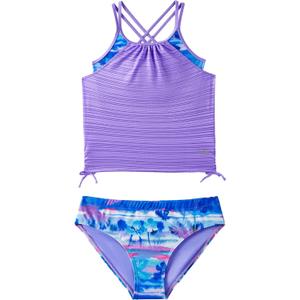 Angel season Girls Swimwear Teen Girl Tankini 2 Piece Swimsuit for Younth Bathing Suit Size 13-14 Two Piece Set Summer Beach Modest Swimsuit UPF 50+ Tween Swimming Suit Junior Tank Purple Hawaii (Purple)
