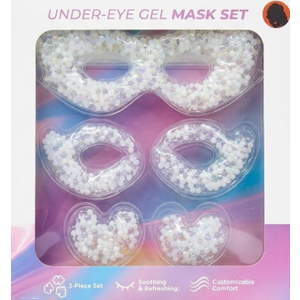 Under - Eye Gel Mask 3 -Piece Set. Soothing & Refreshing, Customizable Comfort