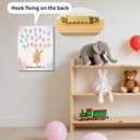 2PCS Fingerprint Guestbook with Bear and Bunny Baby Shower Guest Book Party Ideas Gender Reveal Fingerprint Guest Book with 2 Pens and 6 Stickers Gender Reveal Party Decorations
