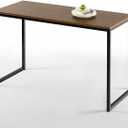 ZINUS Jennifer 55 Inch White Frame Desk, Computer Workstation, Office Desk, Easy Assembly, White (Brown)