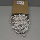 Brizled Christmas Icicle Lights, 17.34ft 300 Count Traditional String Lights, Warm White With White Wire, 120V UL Listed Connectable Indoor Outdoor for Xmas Wedding Home