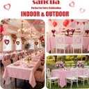 sancua Rectangle Tablecloth - 70 x 90 Inch - Stain and Wrinkle Resistant Washable Polyester Table Cloth, Decorative Fabric Table Cover for Dining Tables, Buffet Parties and Camping, Pink