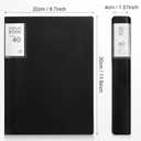 Marspark 6 Pcs Binder with Plastic Sleeves Large 8.5" x 11" Display Presentation Book 40 Pocket 80 Pages Art Portfolio Folder Clear Sheet Protector for Photo Document (Black)