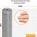 48in x 200ft Hardware Cloth 1/2 inch Hot-Dip Galvanized Welded Chicken Wire Fencing - Heavy Duty 23 Gauge Wire Mesh for Garden, Chicken Coop, Rabbit Cage, Rodent,Poultry Enclosures,Predator Protection