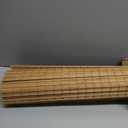 SEEYE Cordless Bamboo Roman Shades, Blackout Natural Bamboo Blinds for Indoor Windows, Roll Up Blind Privacy Shade for Home, Office, Door, UV Resistant & Easy to Install, 24" W x 64" H, Carbonized