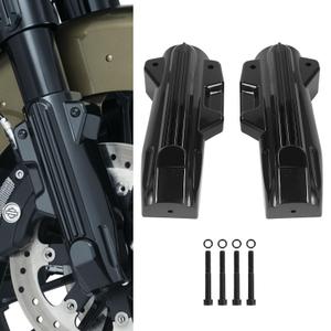 GUDITEM Motorcycle Lower Fork Covers Fit for Harley Electra Street Road Glide King FLHR FLTRX FLHX 2014-2022 (Black)
