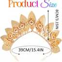 Gortin Gold Leaf Crown Wedding Headband Goddess Halo Crown and Tiara Bridal Princess Headpiece Costume Headwear Hair Accessories for Women