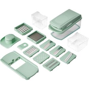 Pioneers Woman Agatha 8-in-1 Food Slicer & Chopper, Green (Green)