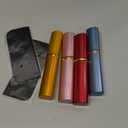 REAVEE 4 Pack Slim Pen Reading Glasses for Women Stylish Small Metal Tube Readers Spring Hinge with Portable Clip Case, Red Gold Pink Blue 2.0