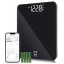 O'CARE Digital Bathroom Scale, Highly Accurate Body Weight Scale, Large Clear LED Display, Differential Display, Including 4*AAA Battery, Measures Weight up to 400LB ,Black