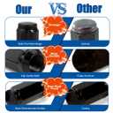 GAsupply Black Lug Nuts 14X1.5, Close End Bulge Acorn Lug Nuts 3/4 inch Hex 1.9inch Tall Conical Seat (24 Pack)